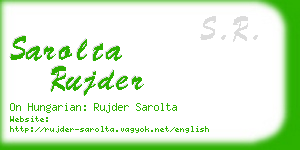 sarolta rujder business card